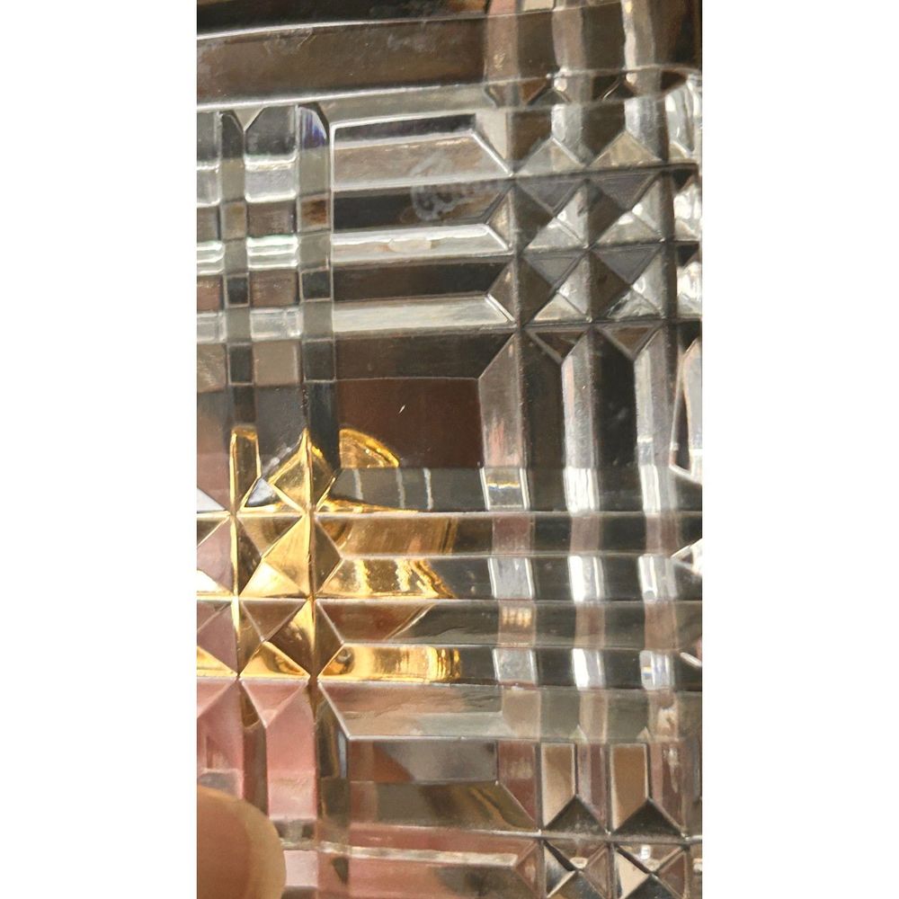Waterford Crystal 3 inch Square Pen Holder w Pen Vintage 1998 - Picture 3 of 3